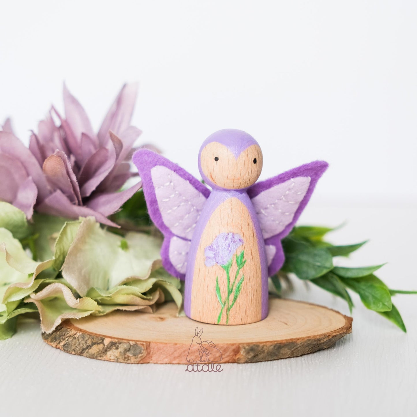 CARNATION Peg Doll | January Birth Flower