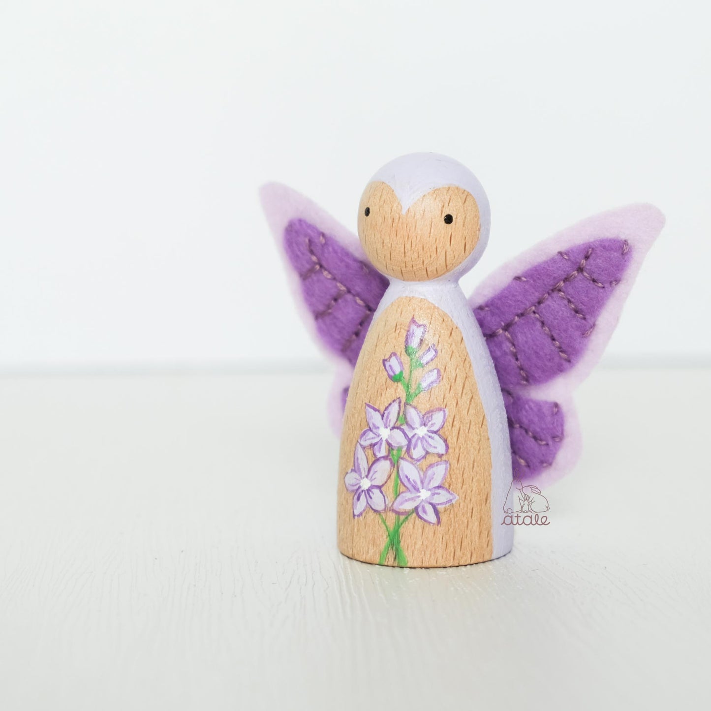 LARKSPUR Peg Doll | July Birth Flower