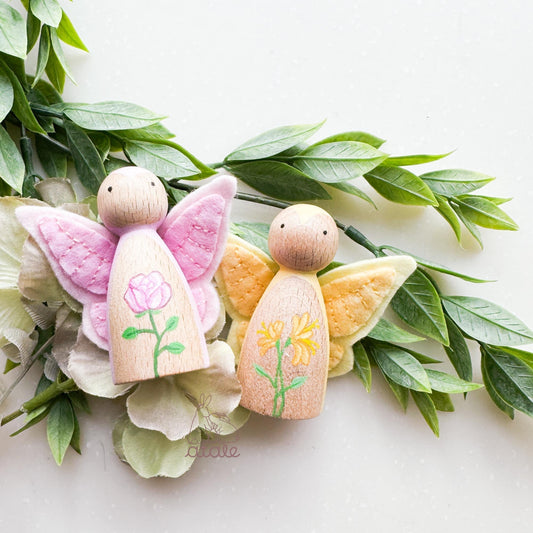 When Wooden Peg Doll Meet Felt