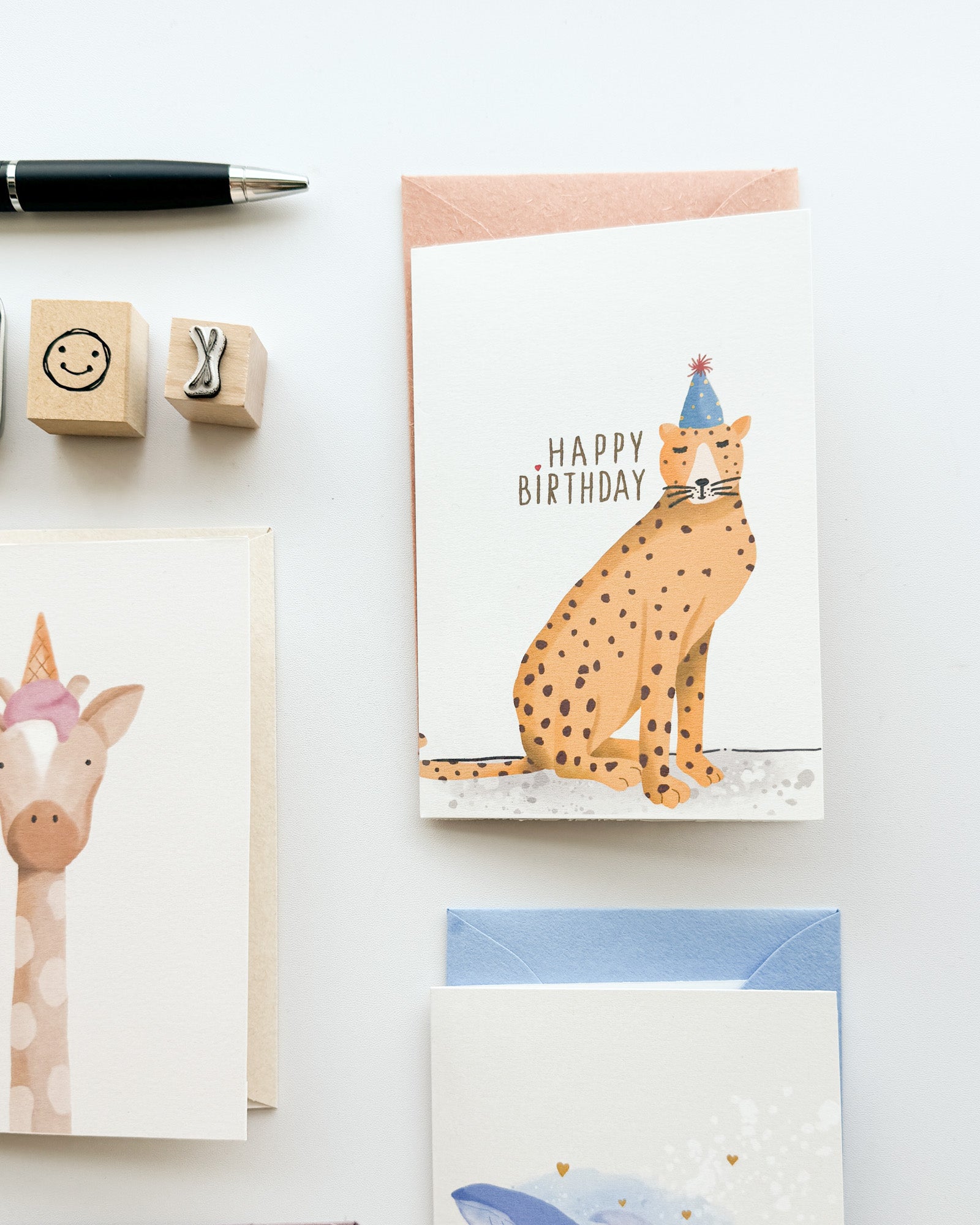 Cheetah ”Happy Birthday“ Card