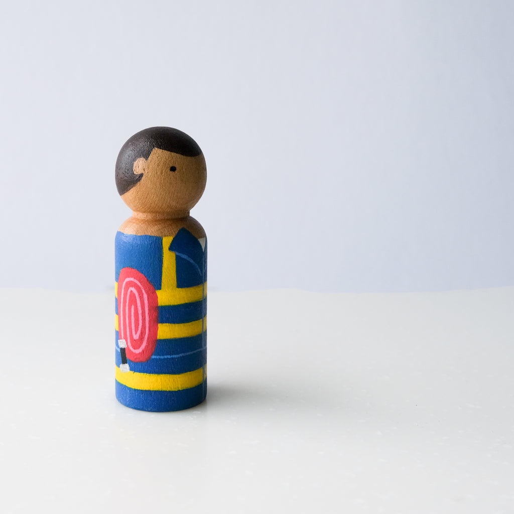 FIREMAN Peg Doll