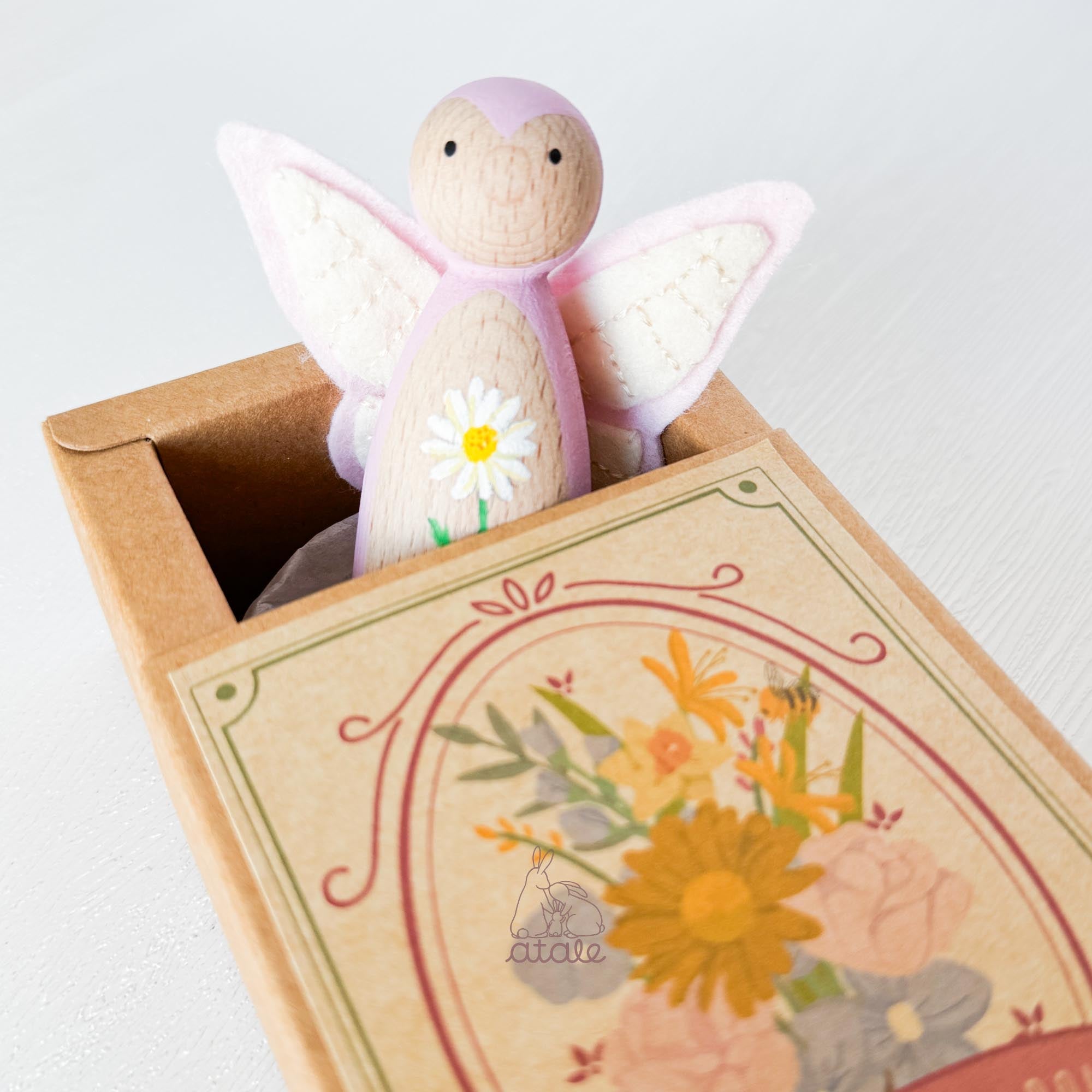 DAISY Peg Doll | April Birth Flower