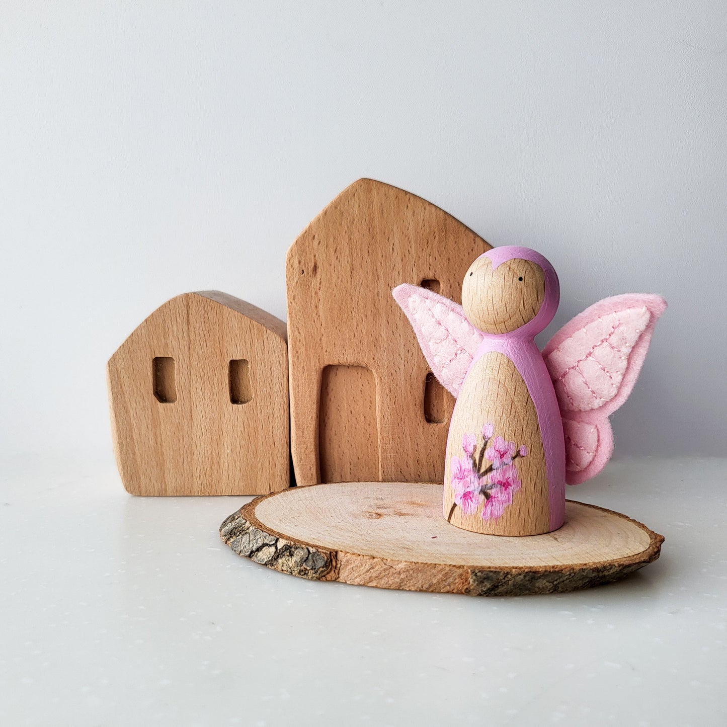 CHERRY BLOSSOM Butterfly Peg Doll