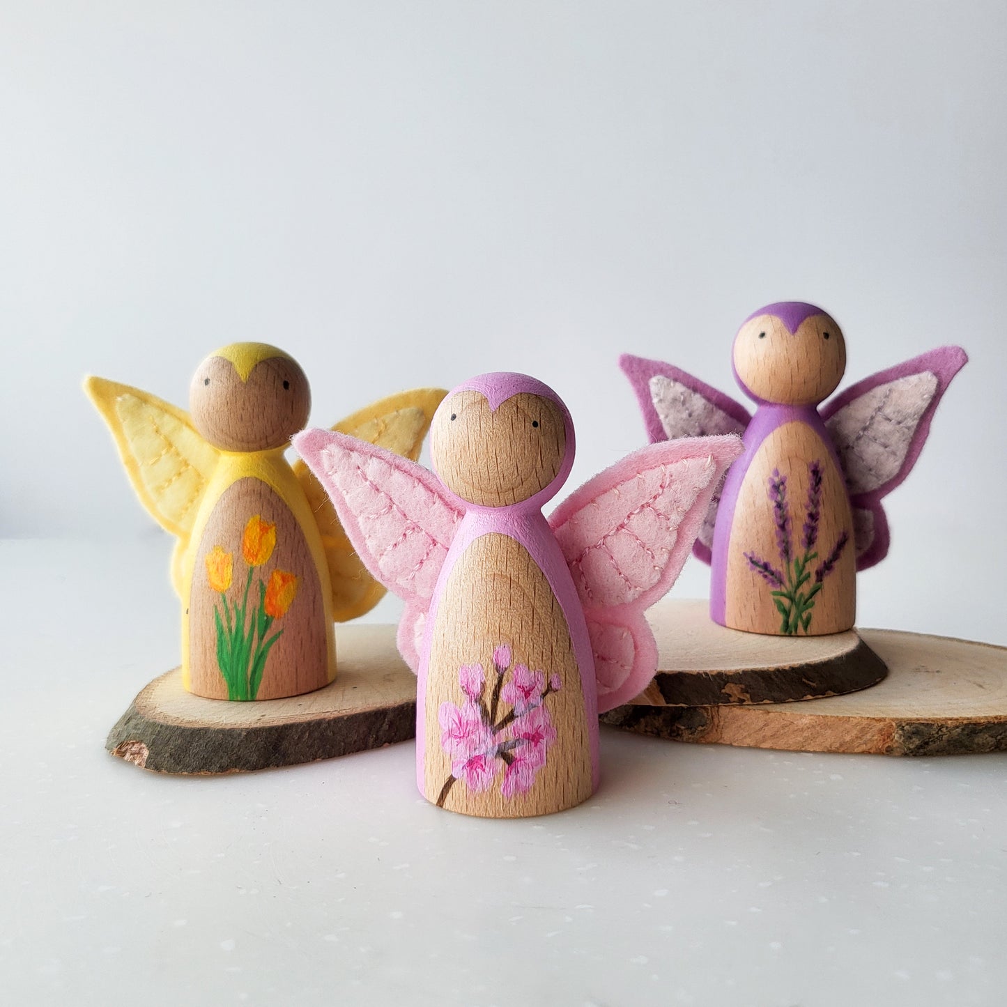 CHERRY BLOSSOM Butterfly Peg Doll