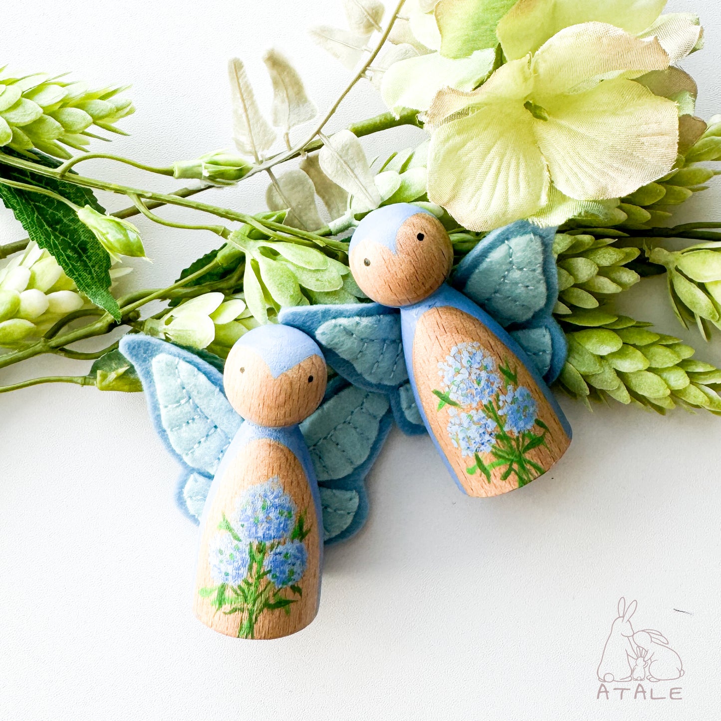 HYDRANGEA Butterfly Peg Doll