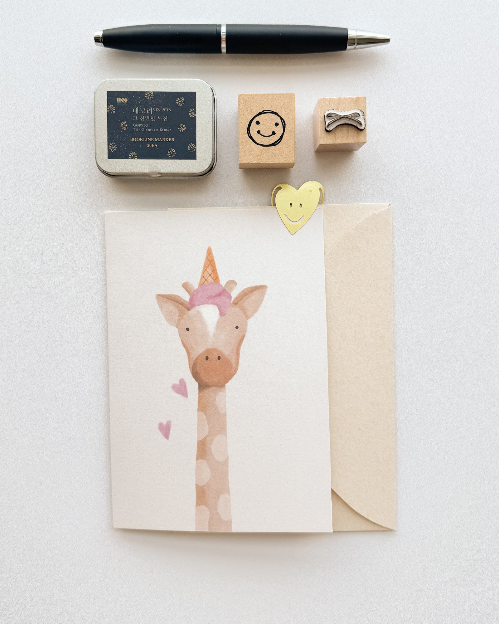 Giraffe "Love is better than Ice-cream" Card