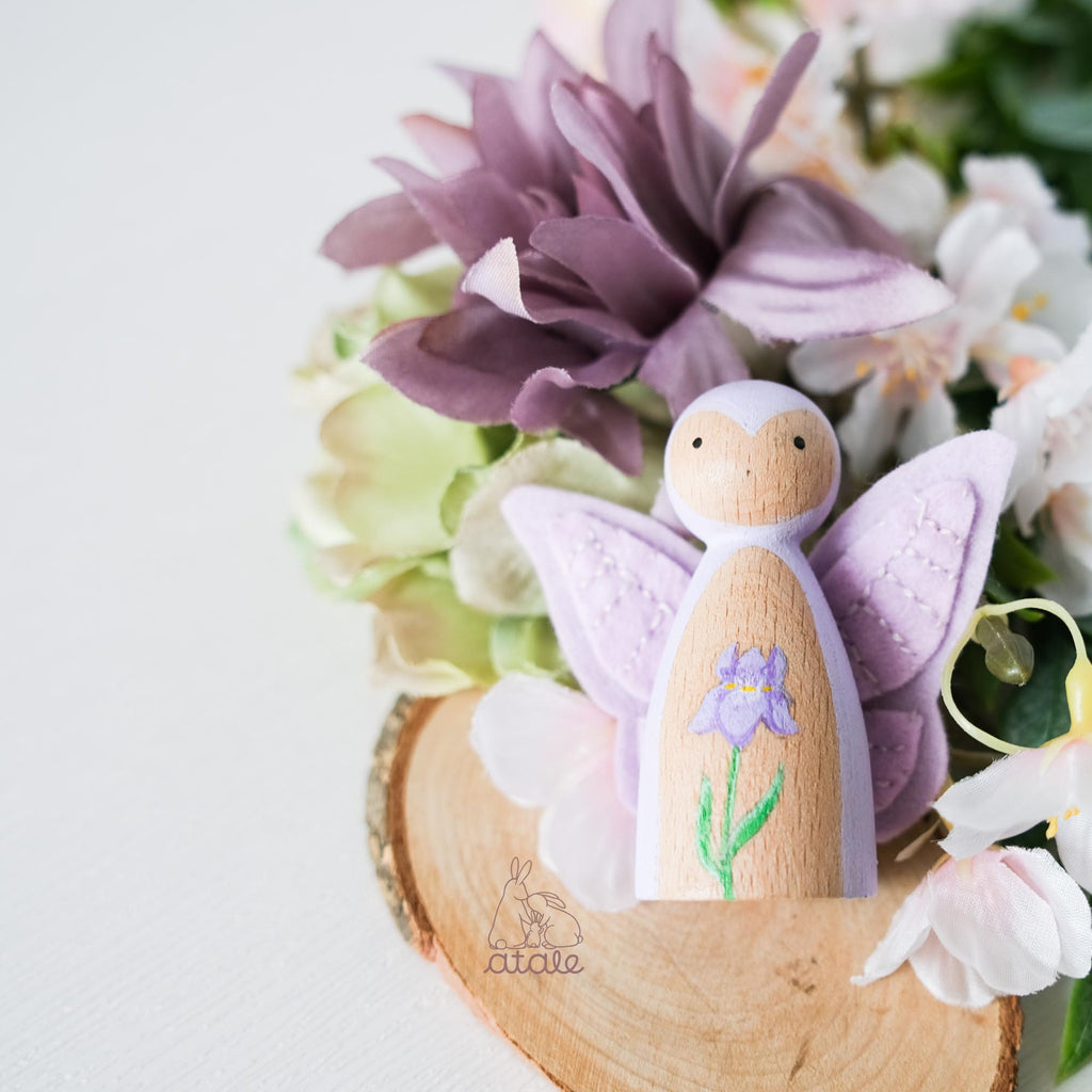 IRIS Peg Doll | February Birth Flower