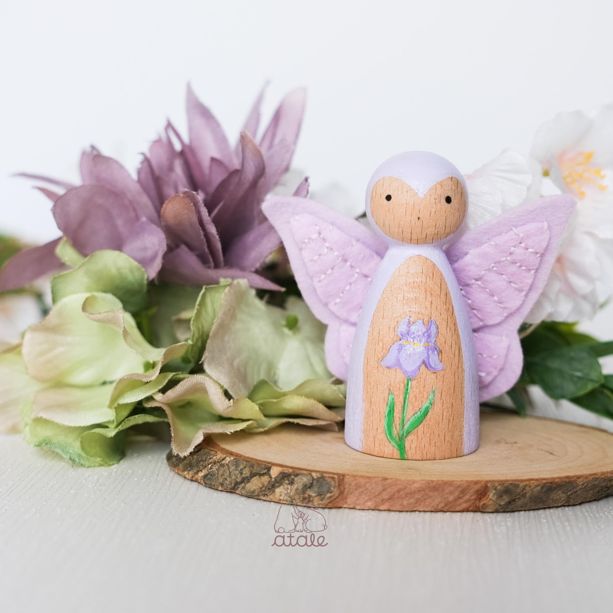 IRIS Peg Doll | February Birth Flower