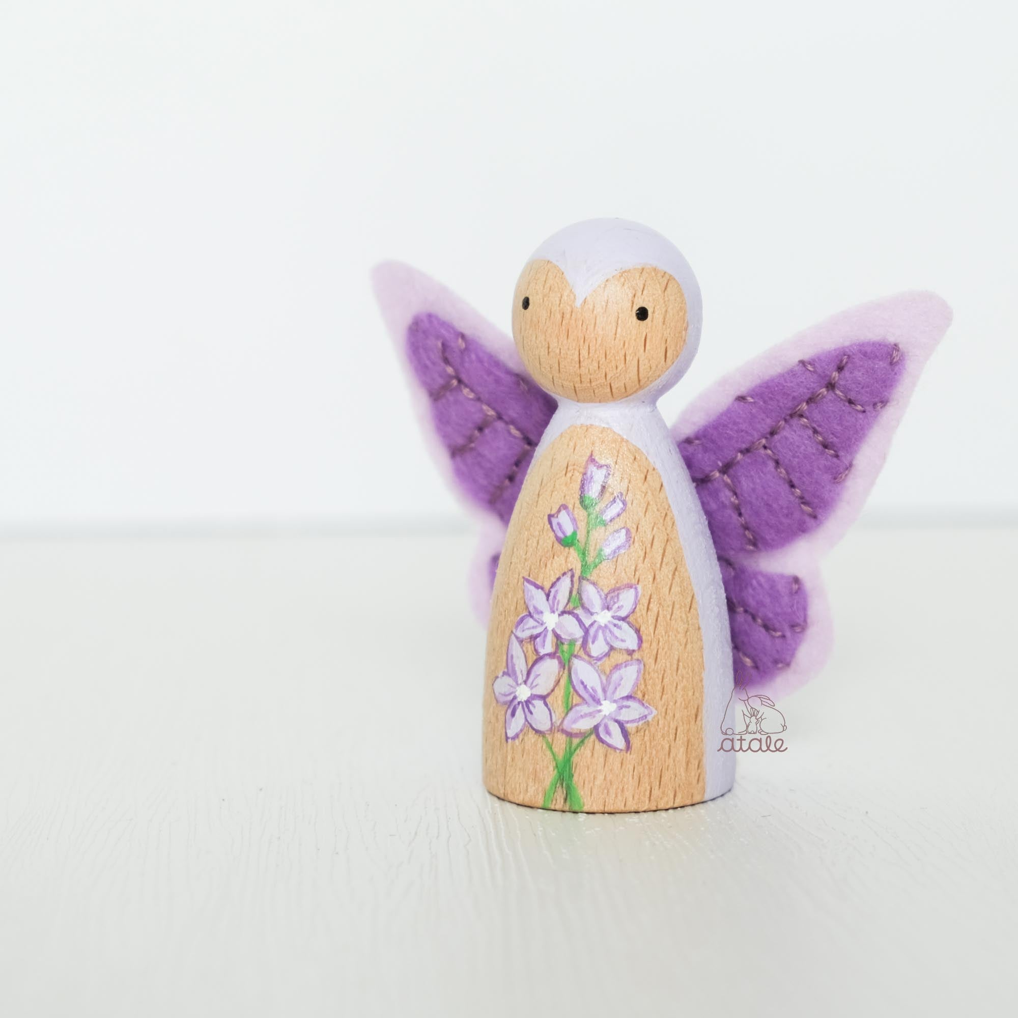 LARKSPUR Peg Doll | July Birth Flower