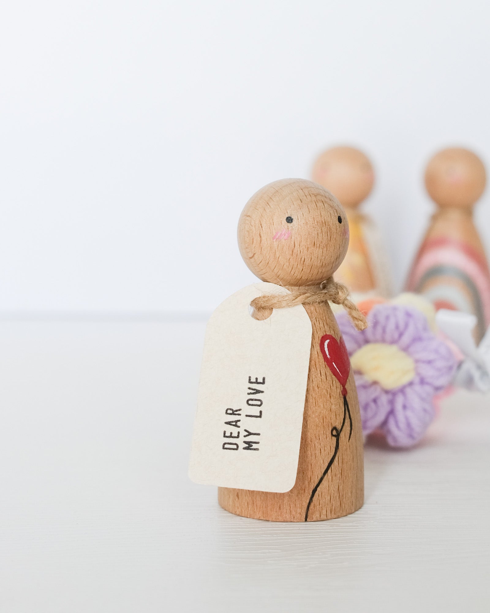 MESSENGER Peg Doll | Heart Balloon