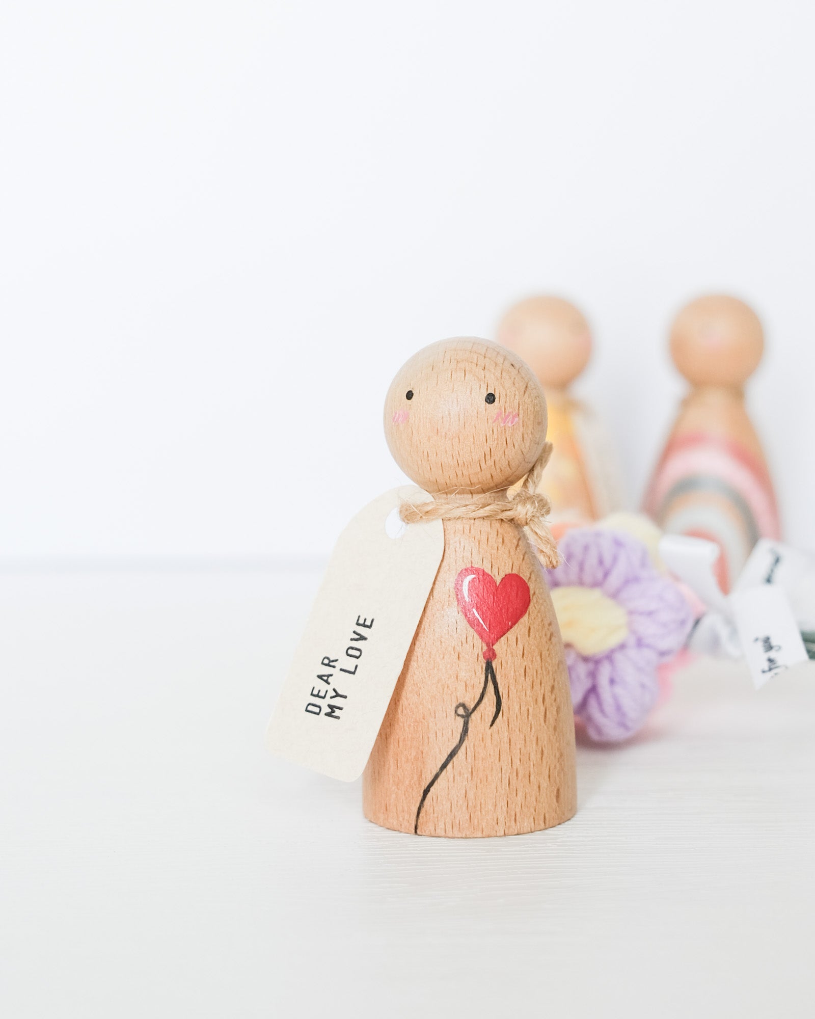 MESSENGER Peg Doll | Heart Balloon