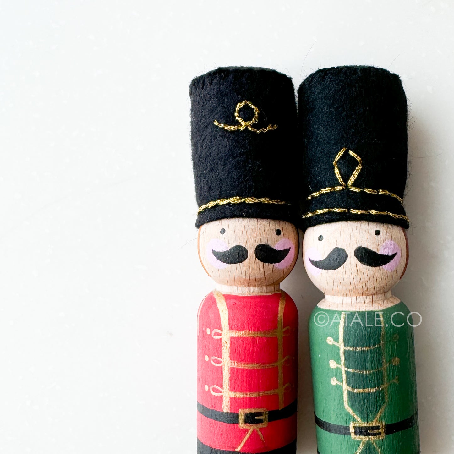 NUTCRACKERS | Set of 2 Peg Dolls