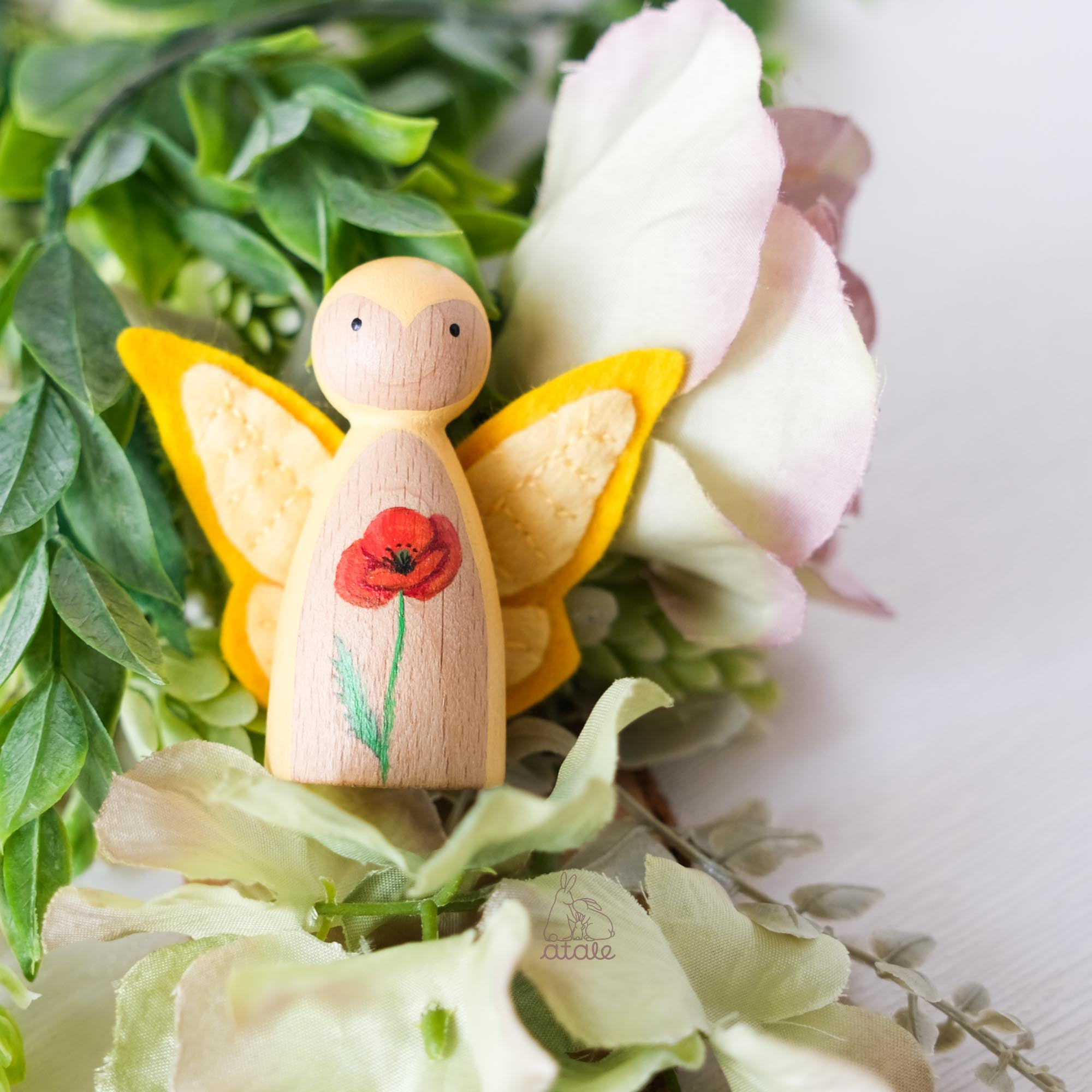 POPPY Peg Doll | August Birth Flower