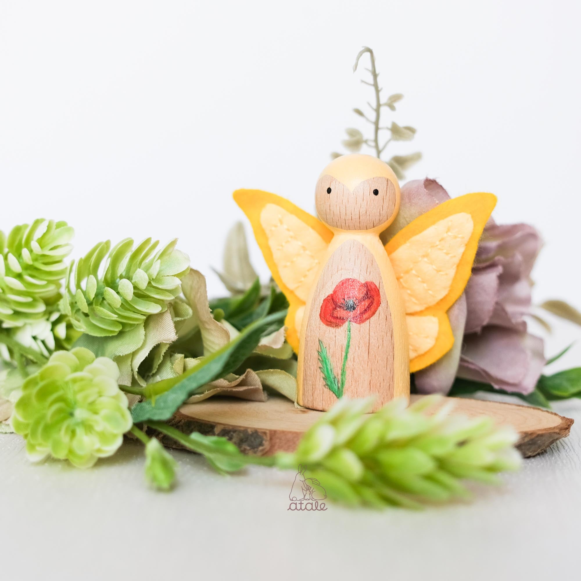 POPPY Peg Doll | August Birth Flower