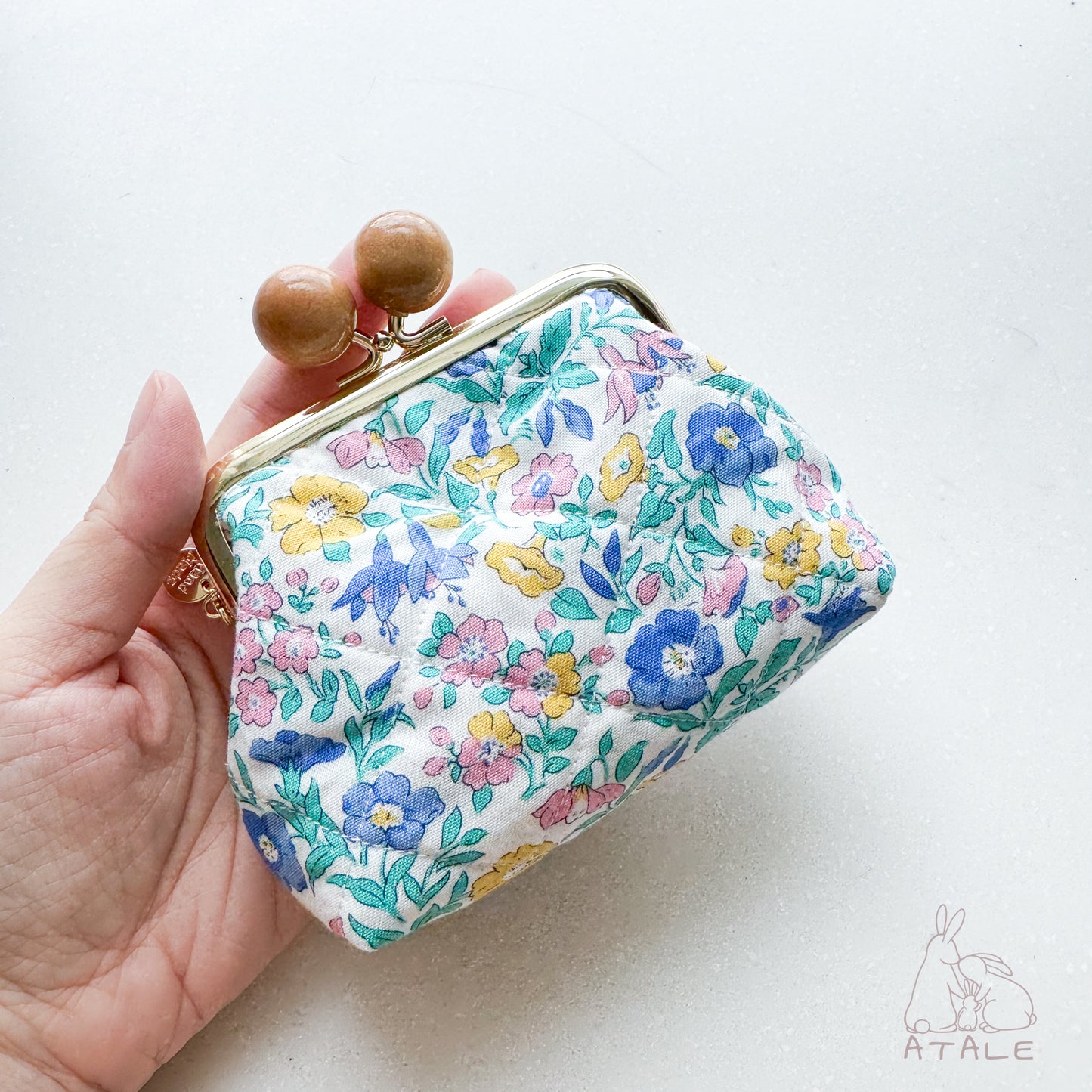 Quilted Kiss Clasp Pouch | SUNRISE | Liberty Fabrics