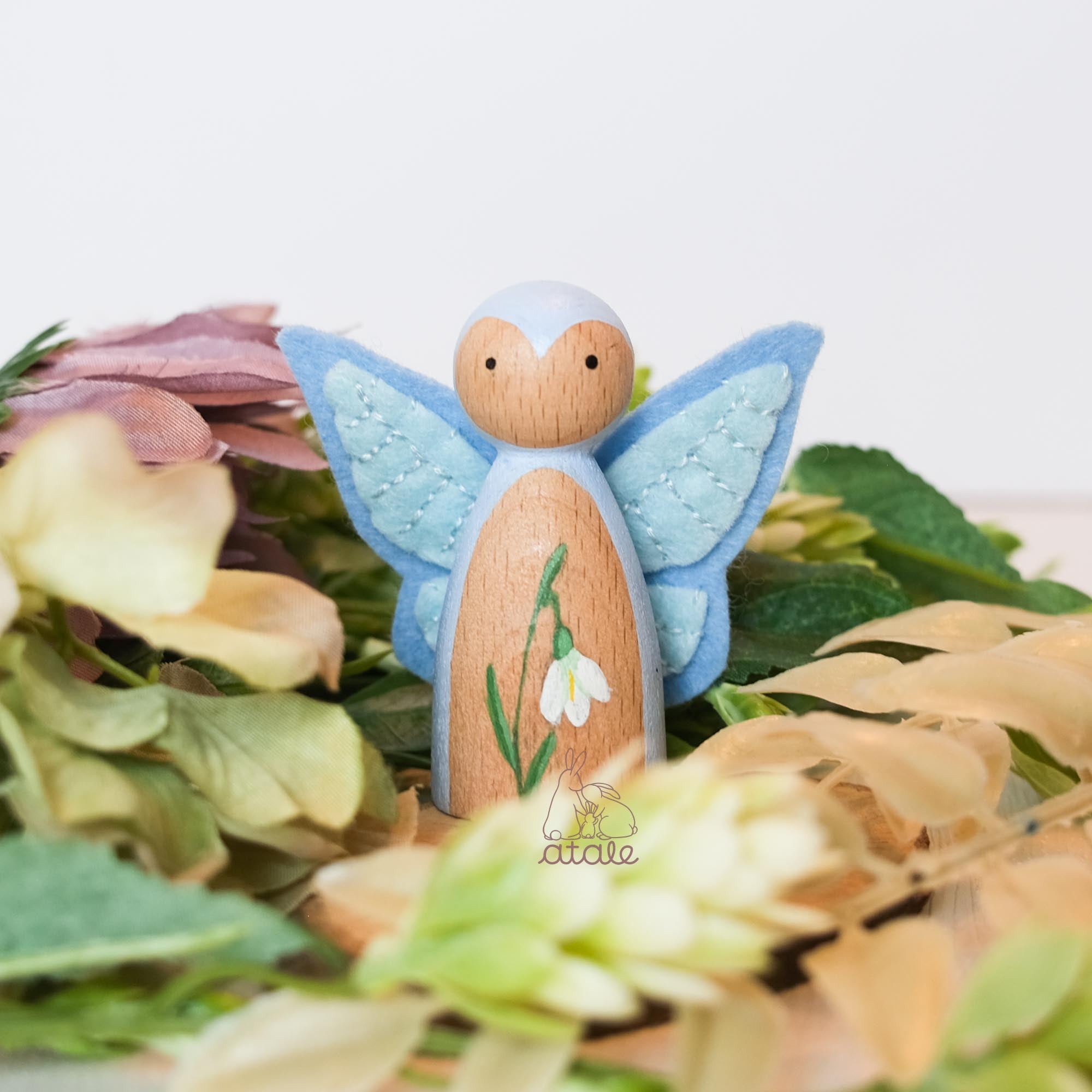 SNOWDROP Peg Doll | January Birth Flower