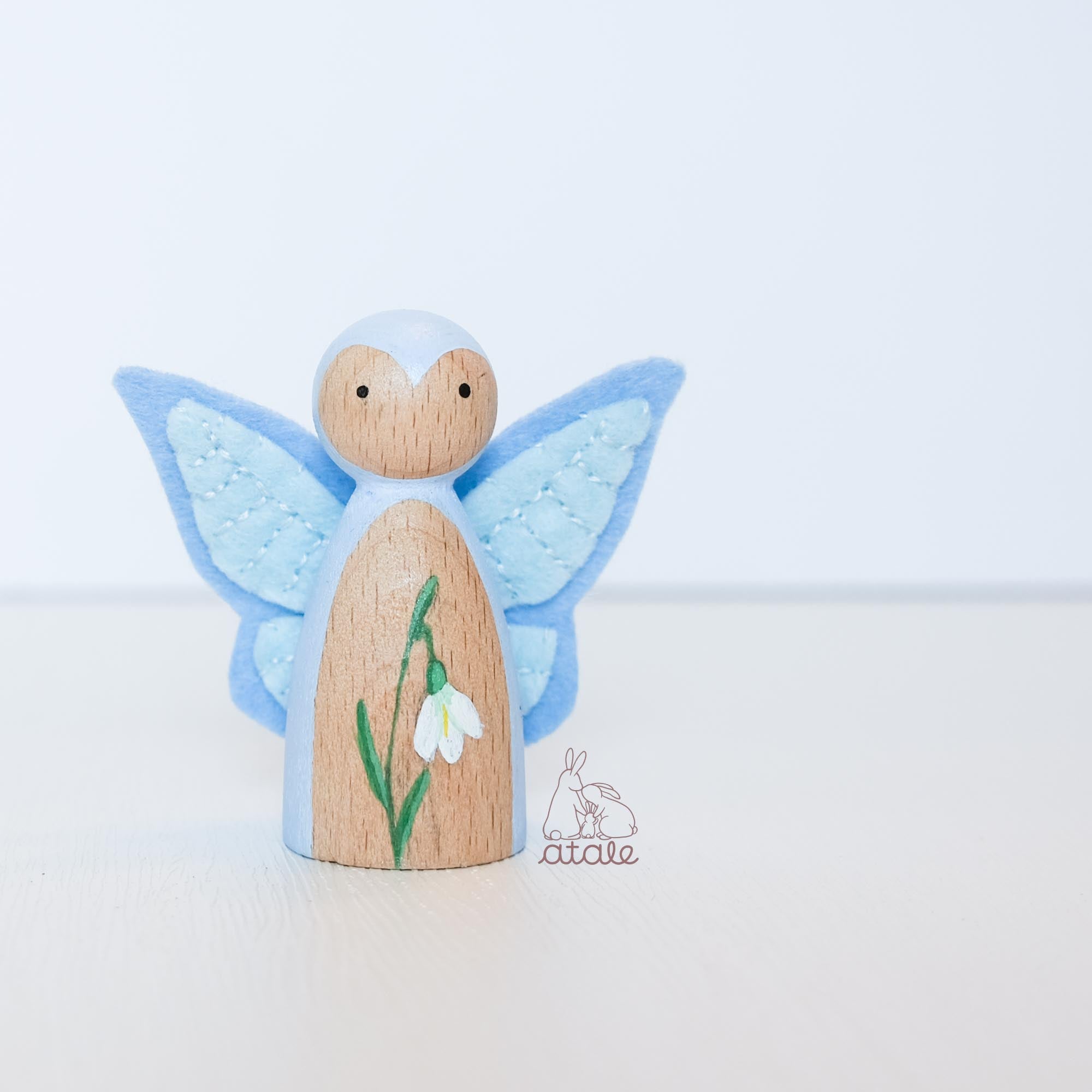 SNOWDROP Peg Doll | January Birth Flower