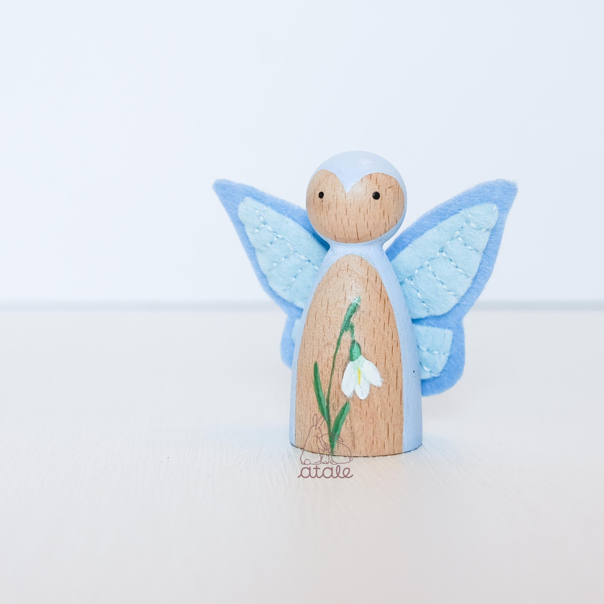 SNOWDROP Peg Doll | January Birth Flower