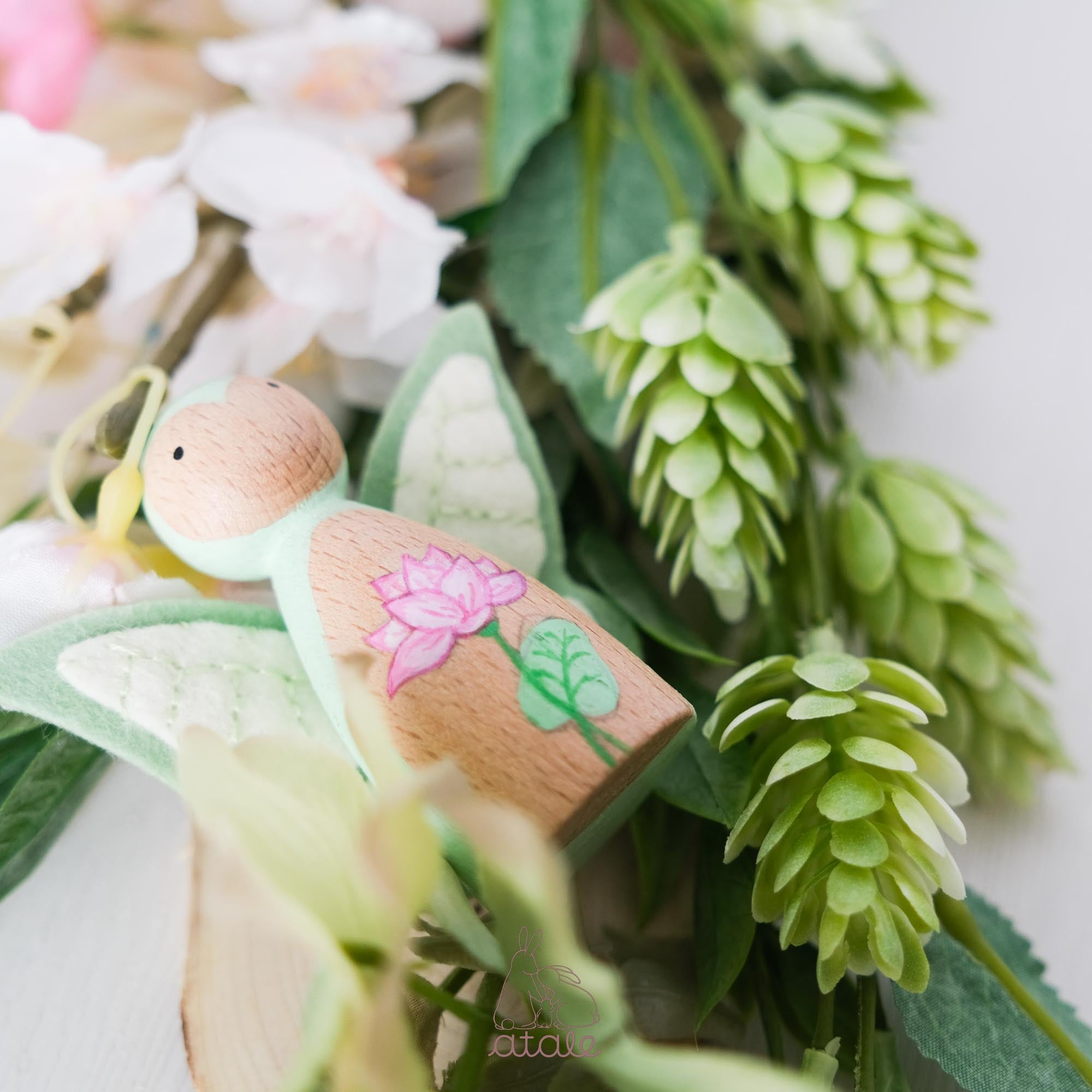 WATER LILY Peg Doll | July Birth Flower