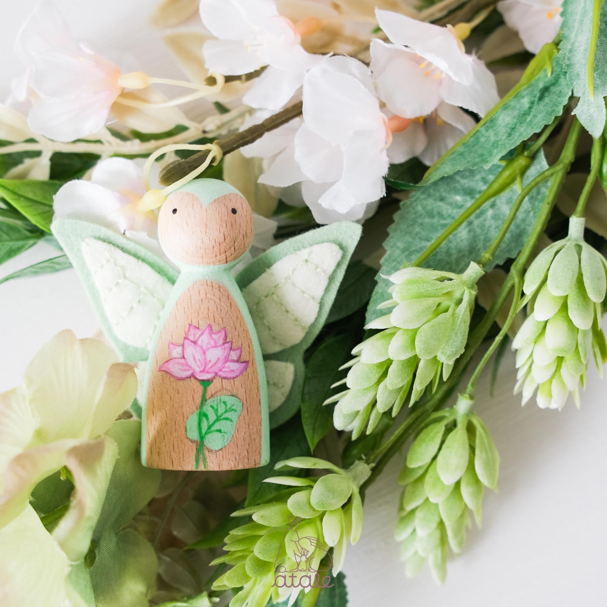 WATER LILY Peg Doll | July Birth Flower