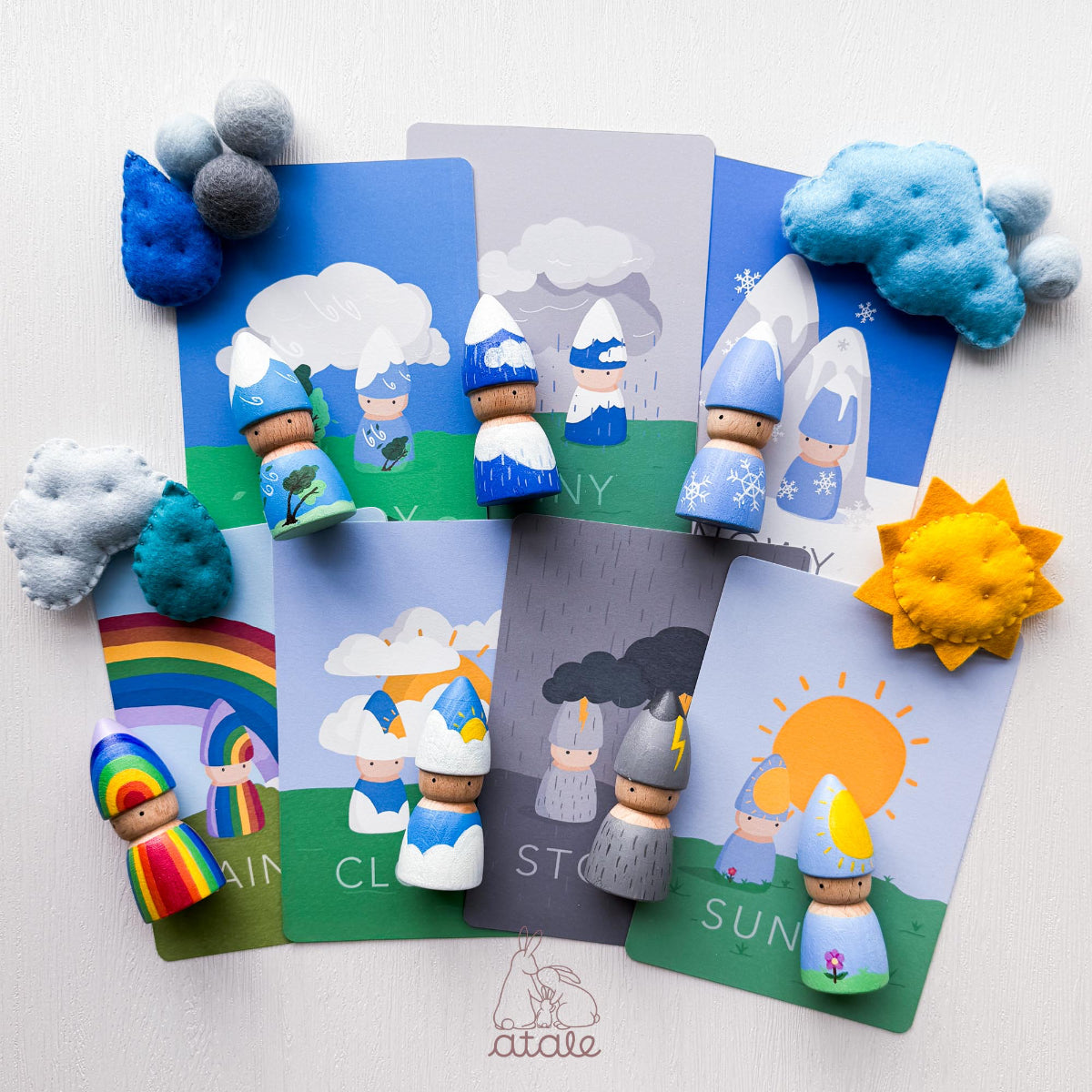 WEATHER Peg Dolls Set