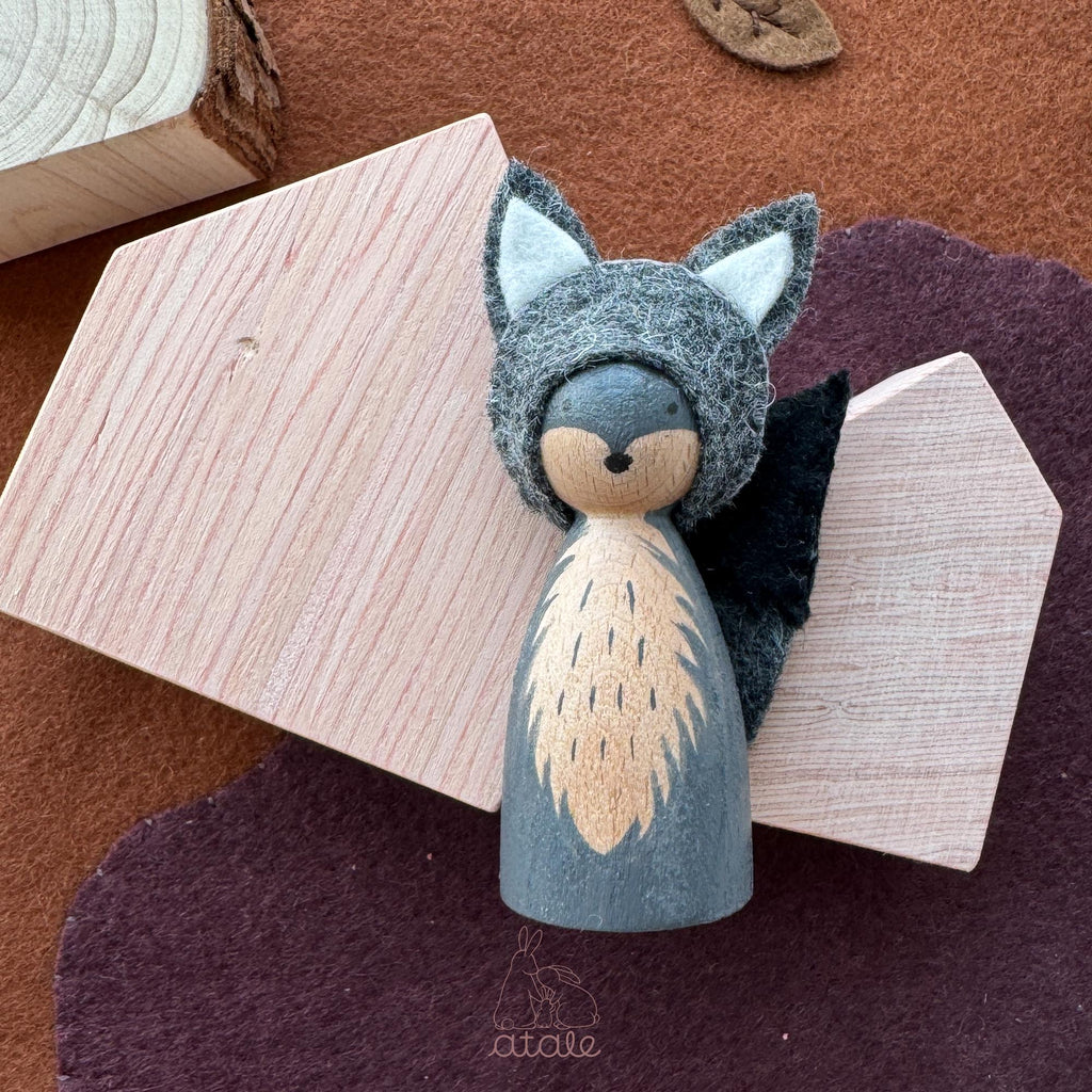 WOLF Peg Doll