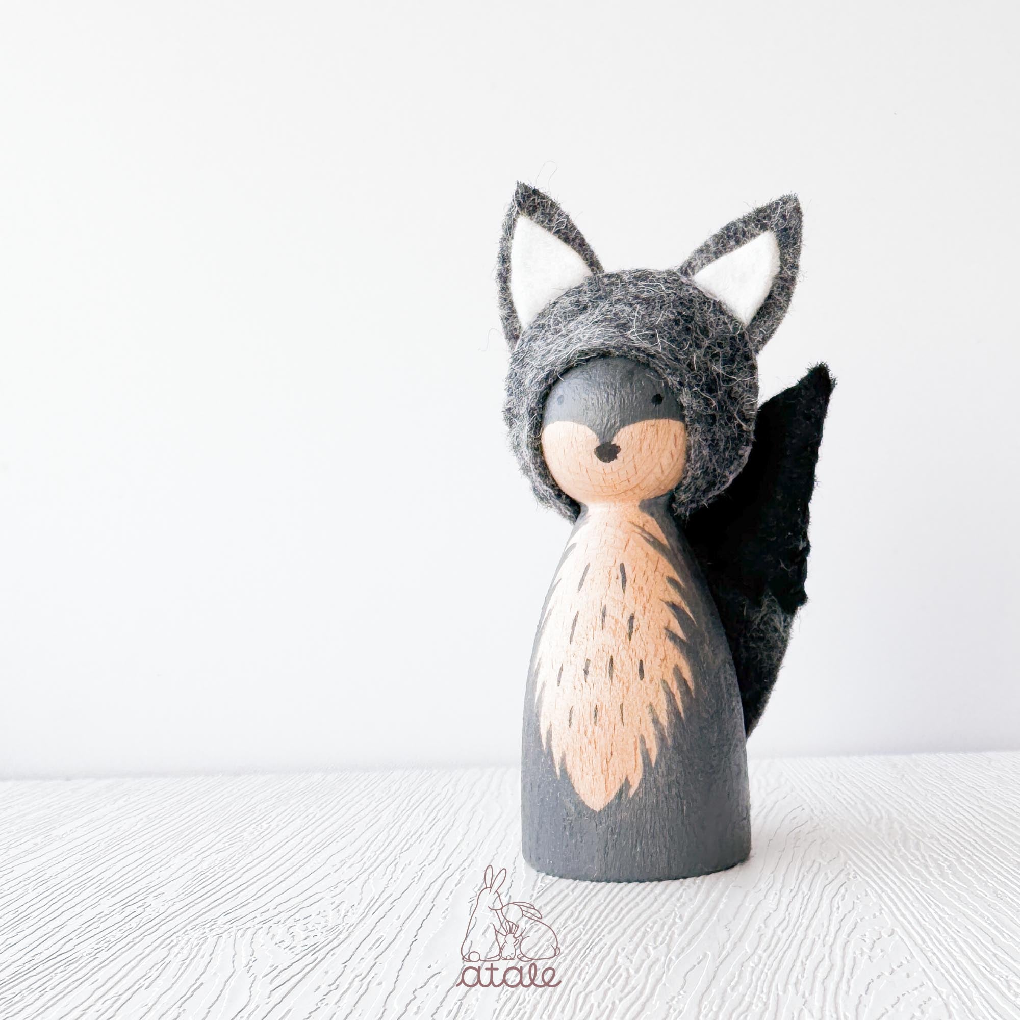 WOLF Peg Doll