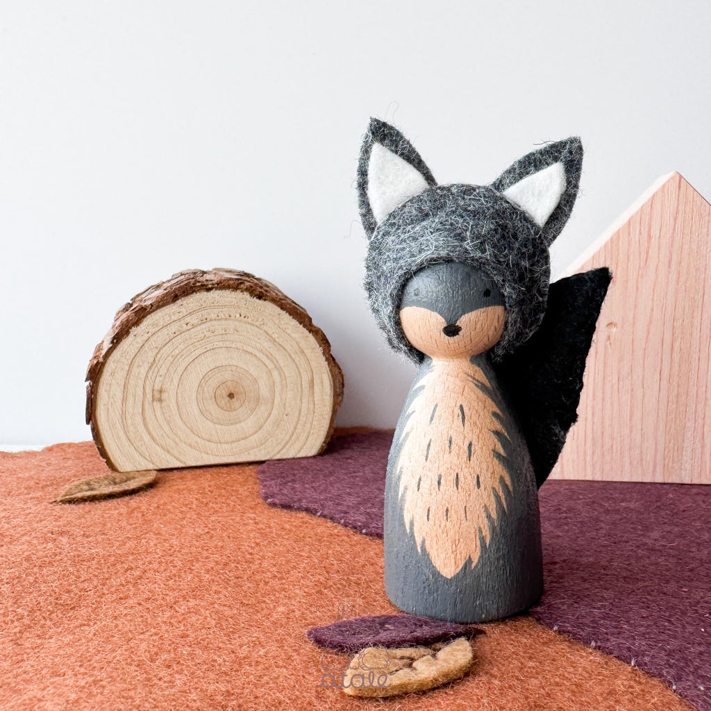 WOLF Peg Doll