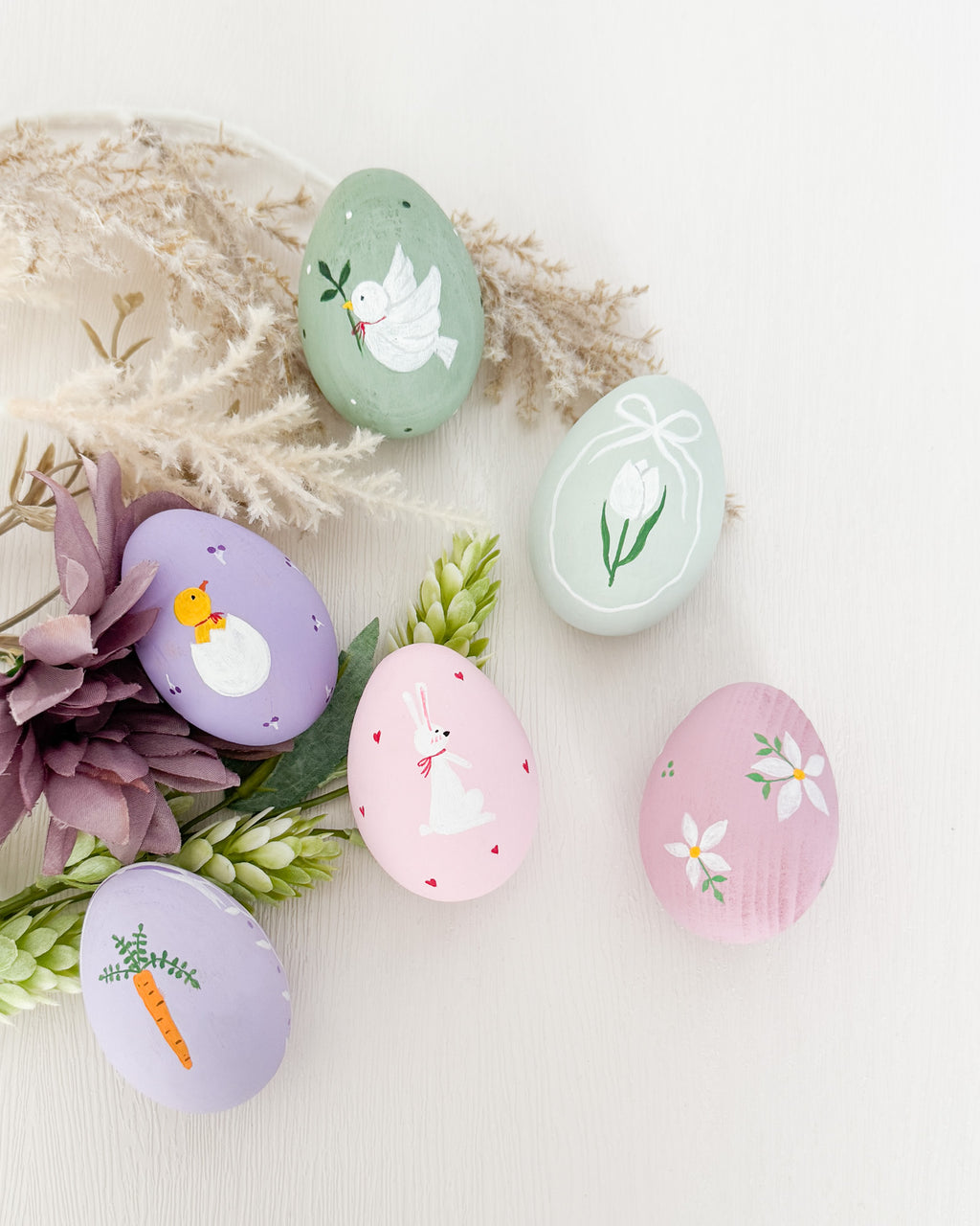 Painted Eggs in Pastel
