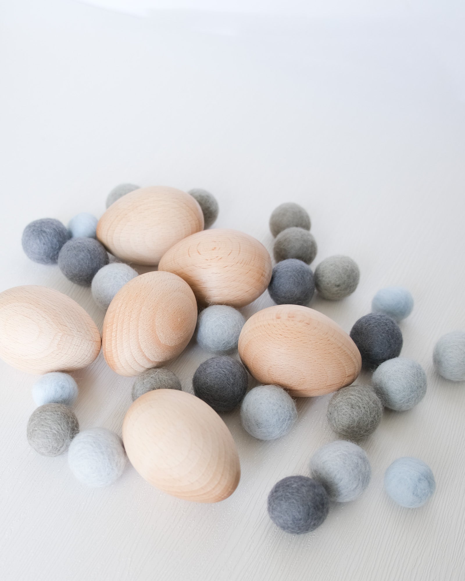 Wooden Eggs in Carton