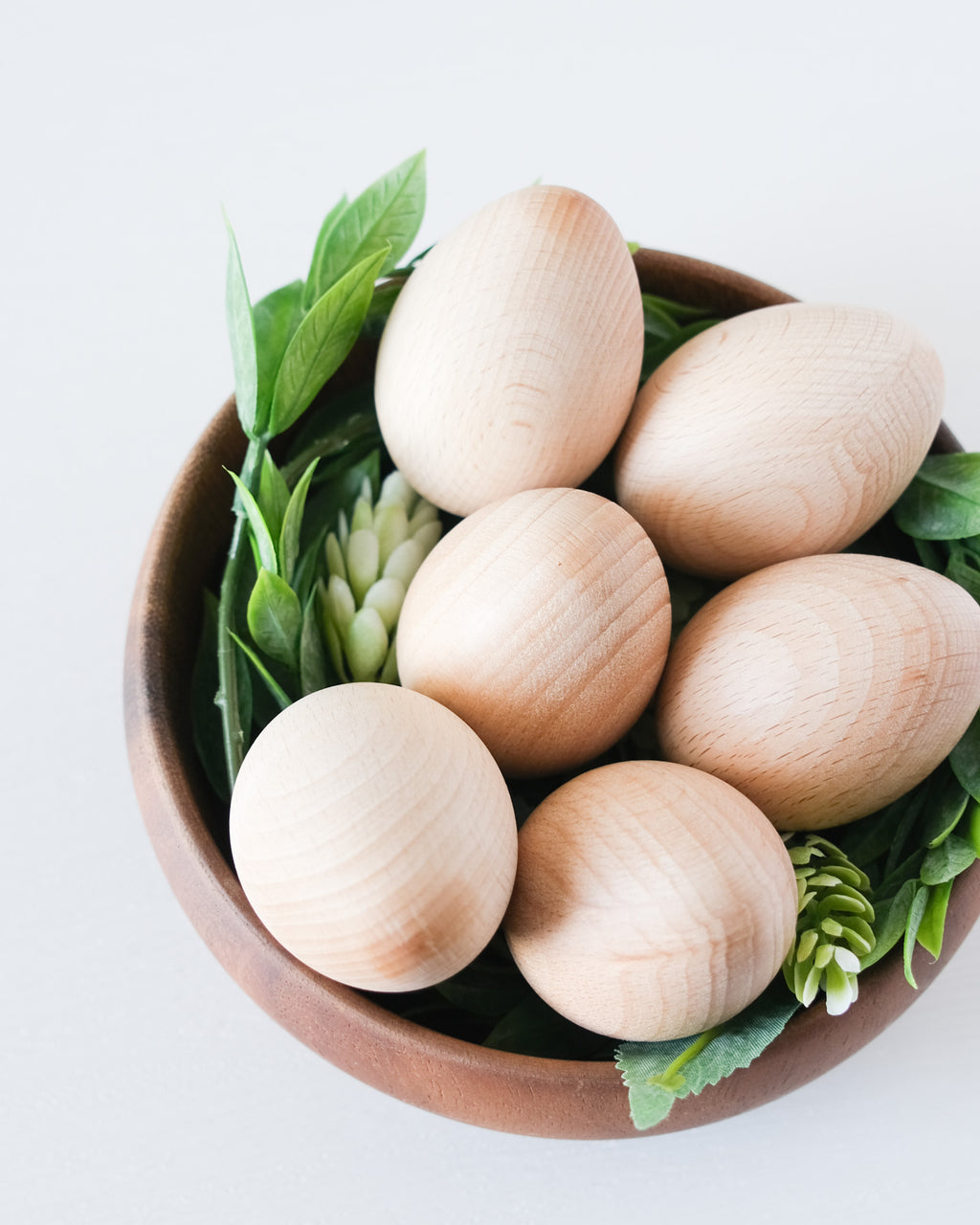Wooden Eggs in Carton