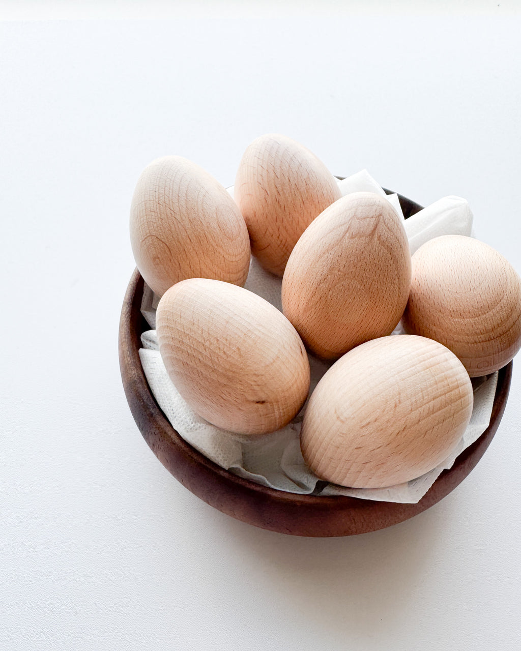 Wooden Eggs in Carton