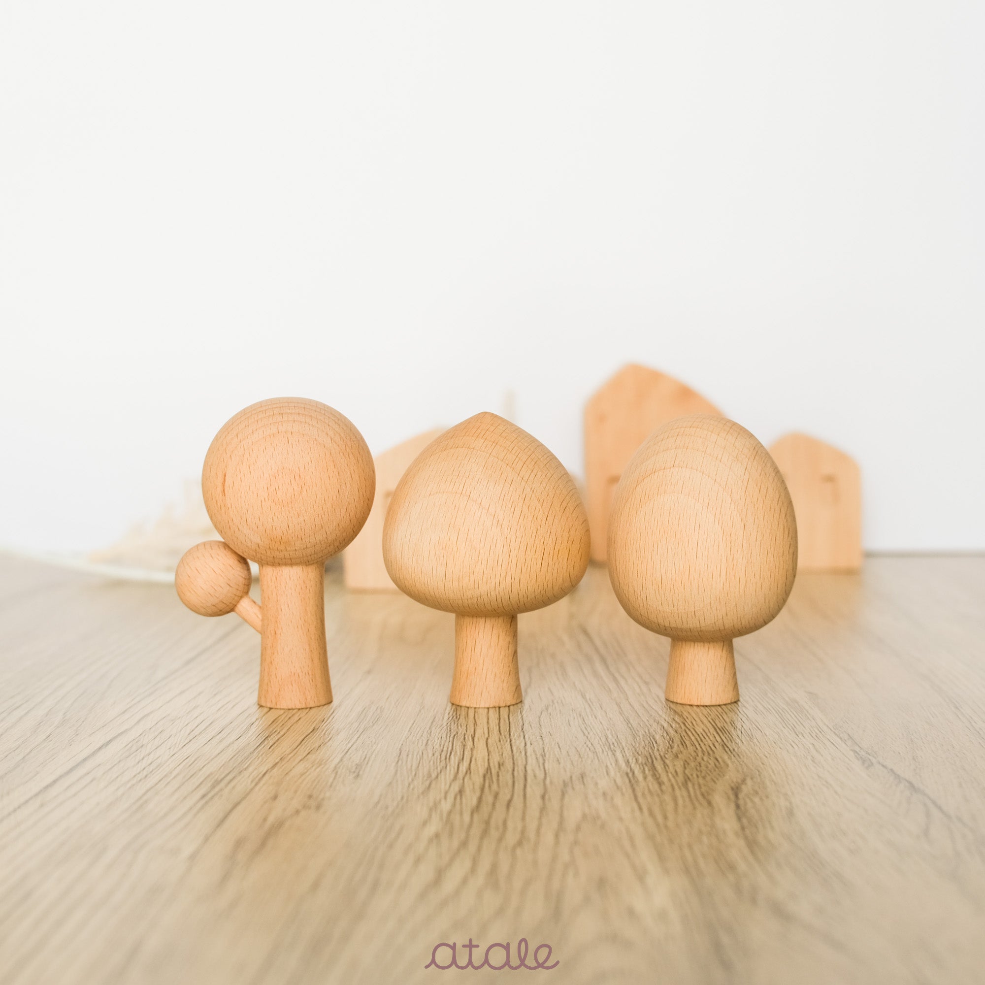 Rounded Wooden Trees Set