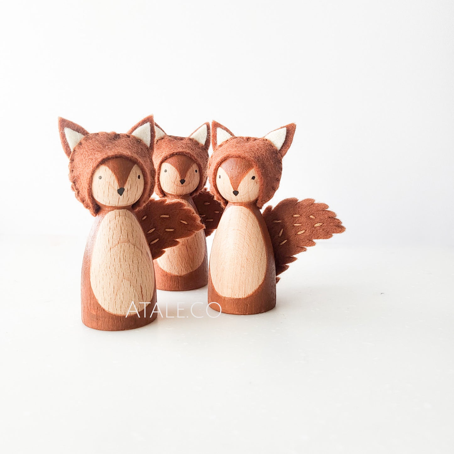 animal peg doll squirrel