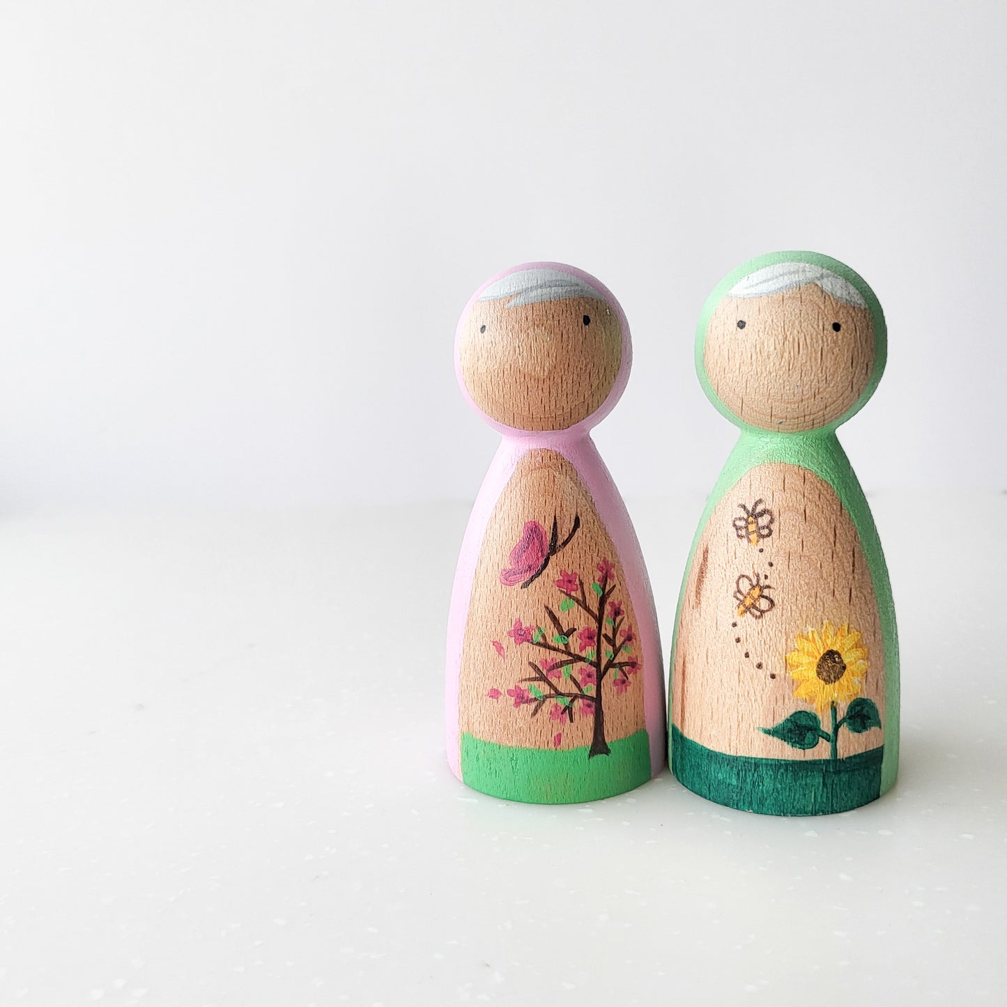 Four Season Peg Doll Set. Handmade in Singapore.