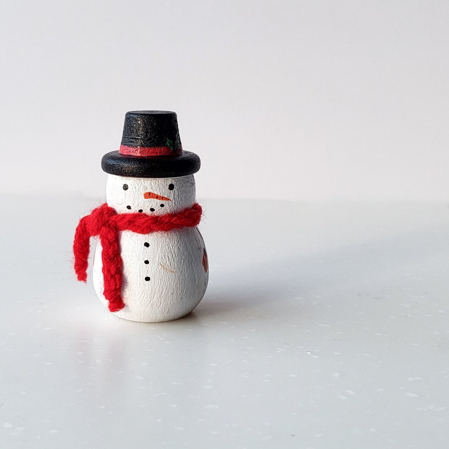 Snowman Peg Doll. Handmade in Singapore.